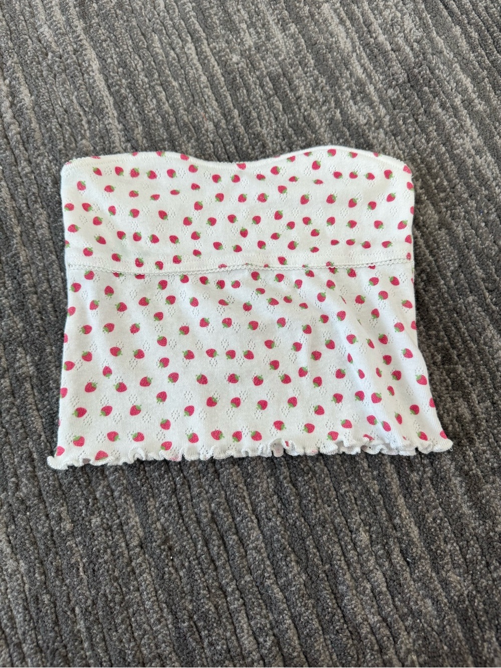 Katie J Pointelle Strawberry Bandeau / Tube Top